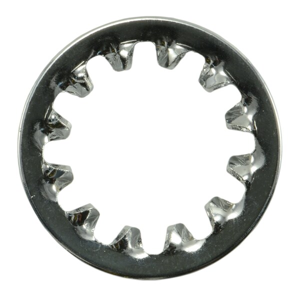 Midwest Fastener Internal Tooth Lock Washer, For Screw Size 7/16 in Steel, Chrome Plated Finish, 10 PK 74387 - main
